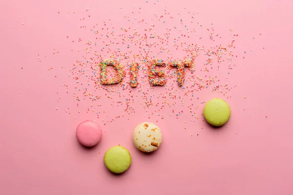 Word diet from sweets — Stock Photo