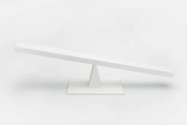 White wooden seesaw — Stock Photo