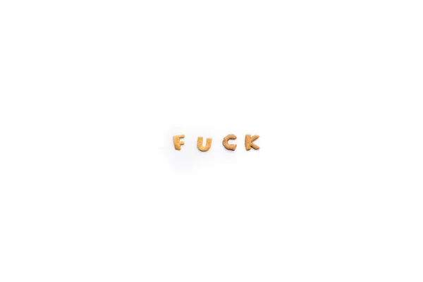 Foda letras feitas de batatas fritas — Fotografia de Stock