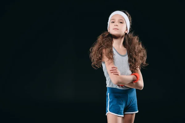 Дівчина позує в спортивному одязі — стокове фото
