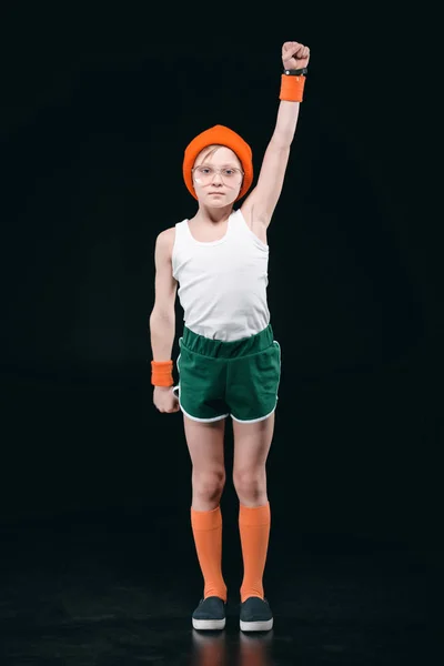 Junge in Sportkleidung beim Sport — Stockfoto