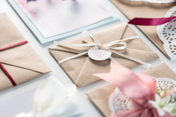 Collection of envelopes or invitations — Stock Photo
