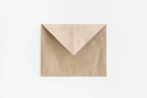 Top view of kraft envelope — Stock Photo