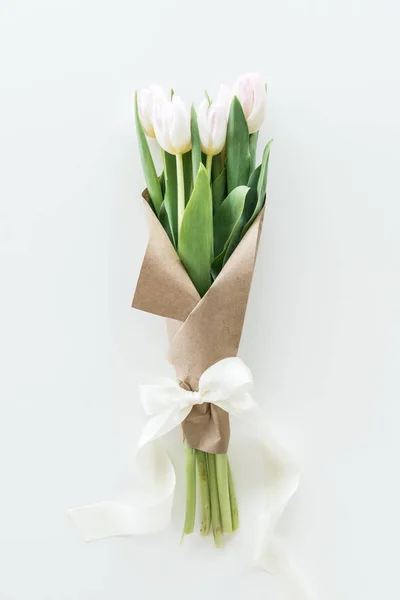 Light pink tulips bouquet — Stock Photo