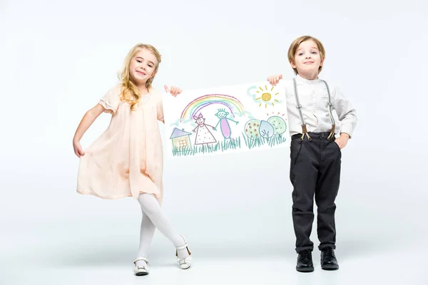 Happy young boy and girl — Stock Photo