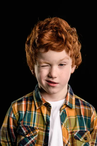 Adorable redhead boy — Stock Photo