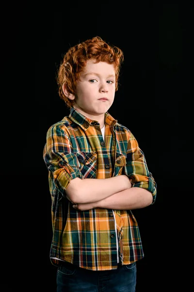 Adorable redhead boy — Stock Photo