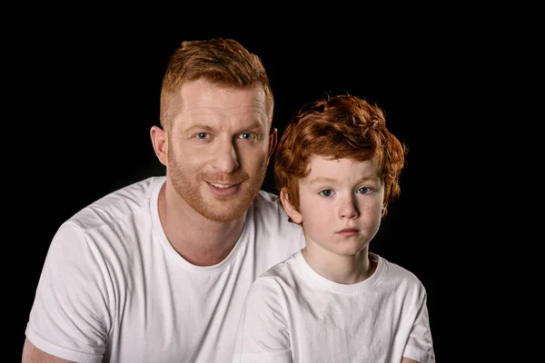 Feliz padre con hijo - foto de stock