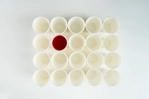 Conjunto de copos de plástico — Fotografia de Stock