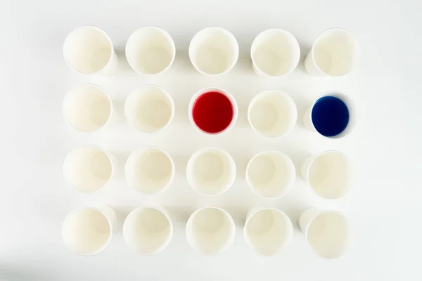 Ensemble de gobelets en plastique — Photo de stock