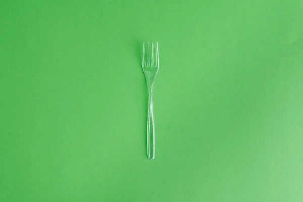 Disposable plastic fork — Stock Photo