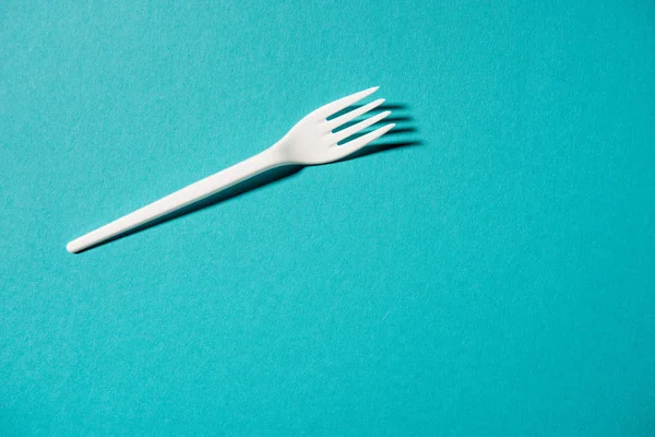 Disposable plastic fork — Stock Photo
