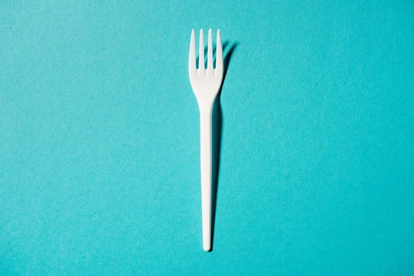 Disposable plastic fork — Stock Photo