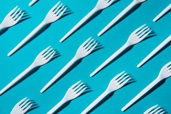 Set of plastic forks — Stock Photo