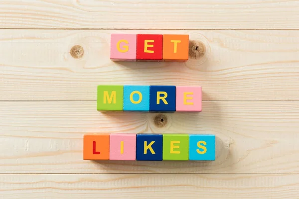 Colorful cubes with text — Stock Photo
