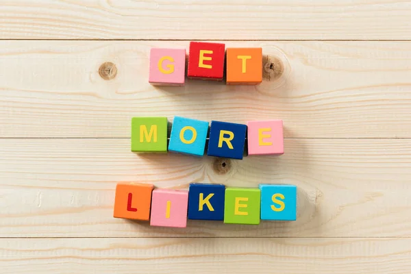 Colorful cubes with text — Stock Photo