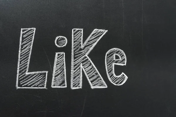 Word like on blackboard — Stock Photo
