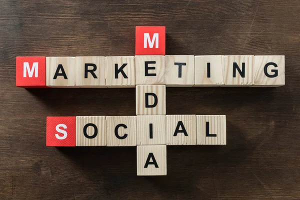 Social media marketing word — Stock Photo