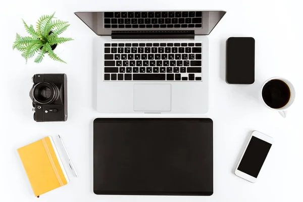 Wireless devices on workplace — Stock Photo