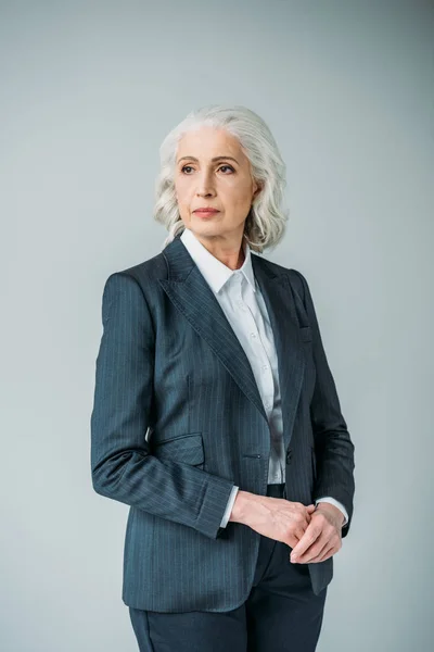 Senior businesswoman in suit — Stock Photo