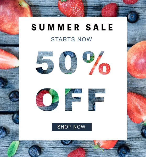 Banner de venda de verão — Fotografia de Stock