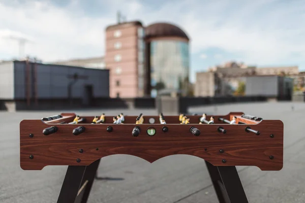 Table football on roof — Stock Photo