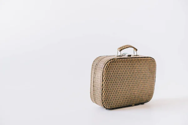 Винтажный кожаный чемодан — стоковое фото
