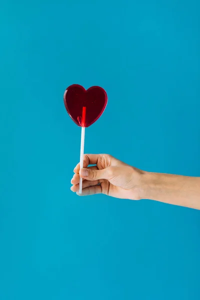 Heart shaped lollipop — Stock Photo