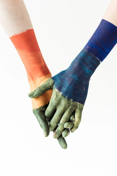 Lesbian couple holding hands — Stock Photo