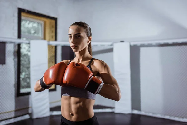 Young female boxer — Stock Photo