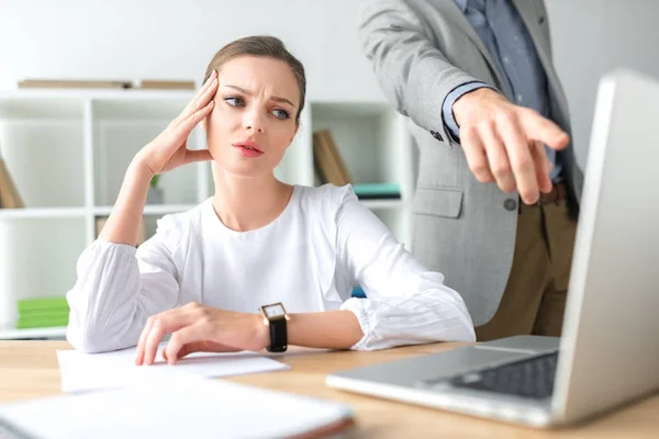 Tired businesswoman — Stock Photo