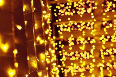 Noel çelenk, bokeh, ışıklar