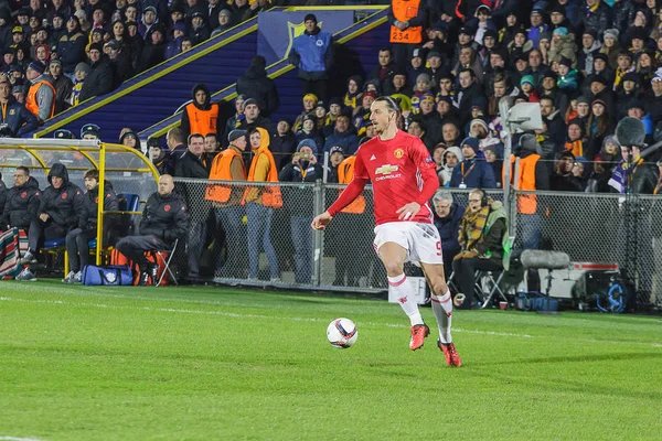 Partido entre el club de fútbol "Rostov" y el club de fútbol "Manchester United" en la ciudad de Rostov-on-Don. 09.03.2017 — Foto de Stock