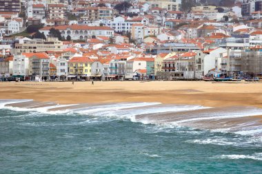 Portekiz, Nazare plaj, dalga