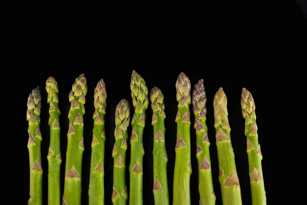 Fresh Eco Friendly Asparagus Bunch Close Macro Photo Fresh Ingredients — Stock Photo, Image