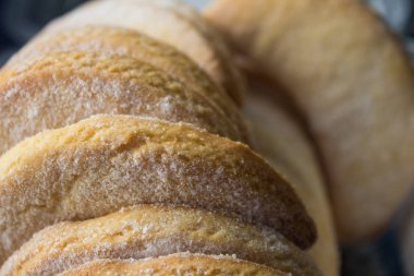 Birbirimiz için ay şeklinde kurabiye kurabiye.