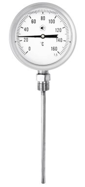 Beyaz arkaplanda Manometre termometresi