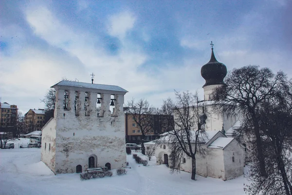 Church Pskov Russia January 2019 — Stock Photo, Image