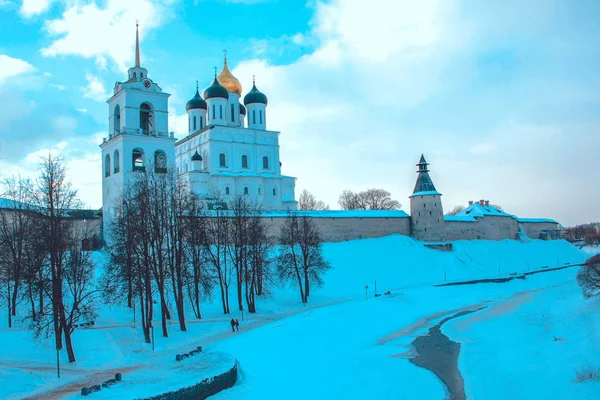 Pskov Kilisesi. - Rusya. Ocak 2019