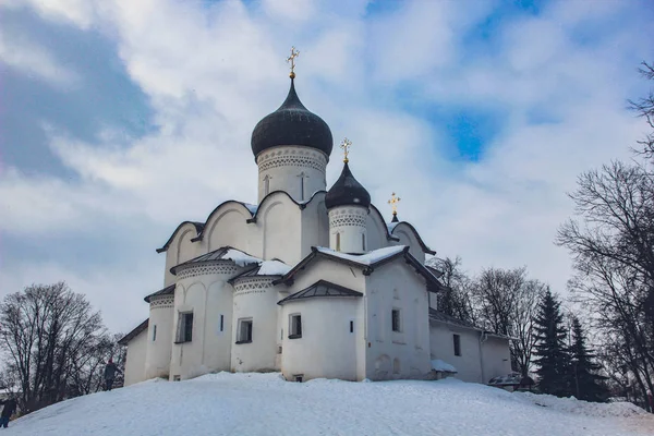 Псковская Церковь Россия Январь 2019 — стоковое фото