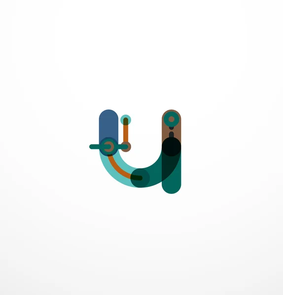 Abstrato linha design carta logotipo — Vetor de Stock