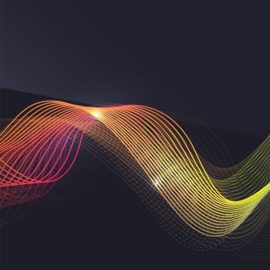 Koyu arka plan dalga duman