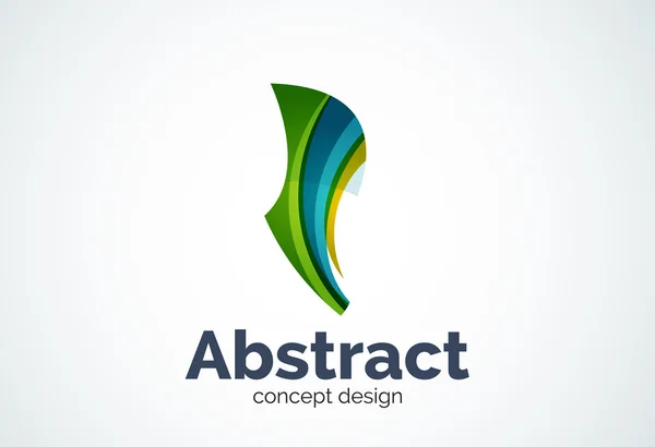 Plantilla de logotipo de onda abstracta, concepto de movimiento suave — Vector de stock