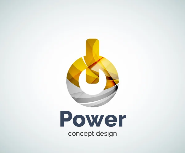 Power knop logo sjabloon — Stockvector