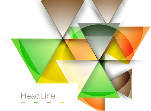 Parlak cam modern üçgen düzeni — Stok Vektör