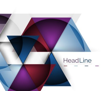 Parlak cam modern üçgen düzeni