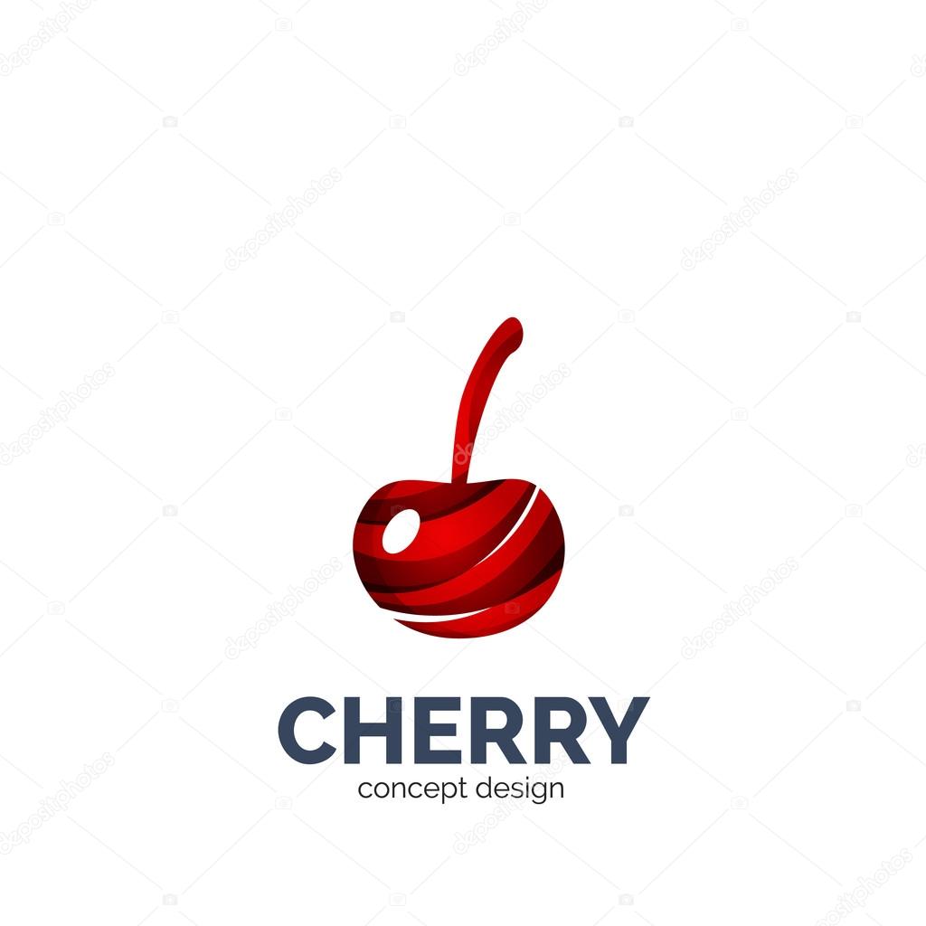 Vector creative abstract cherry fruit logo — Stock Vector © akomov