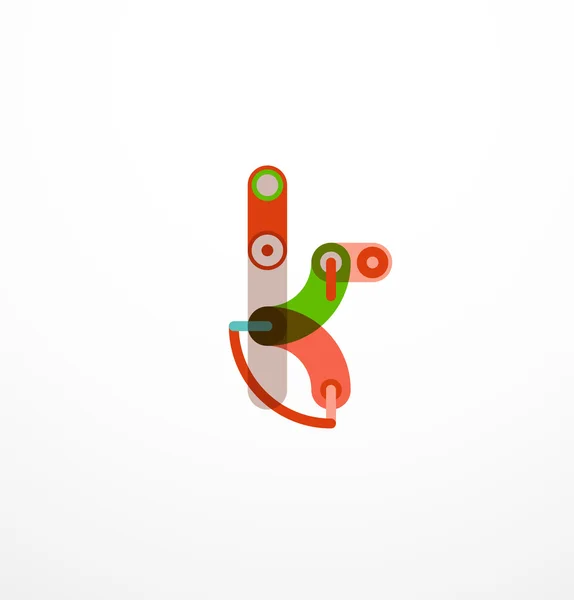 Logo huruf desain baris abstrak - Stok Vektor