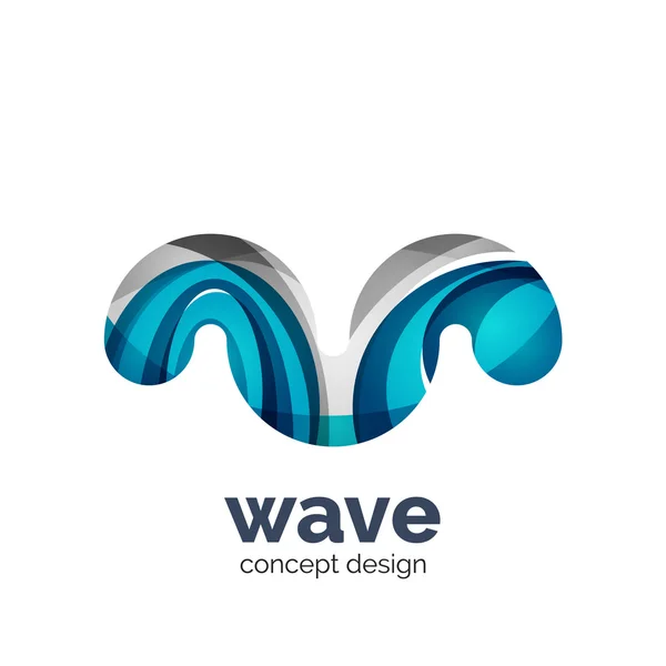 Business vector logo template - wave — Stock Vector