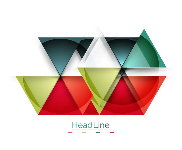 Triângulos coloridos sobre fundo branco — Vetor de Stock